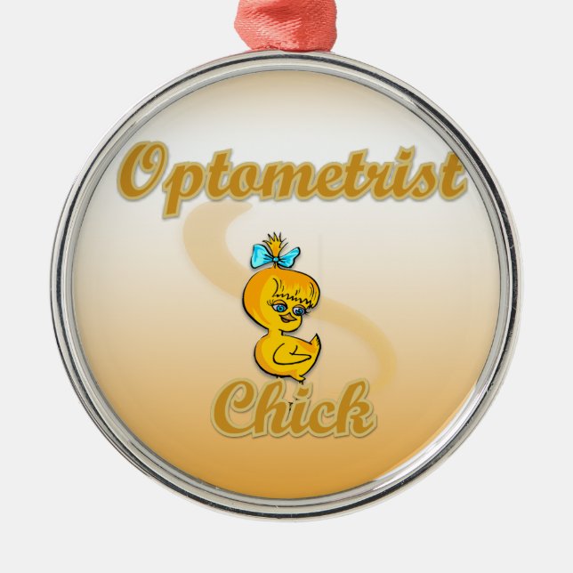 Optometrist Chick Julgransprydnad Metall (Framsidan)