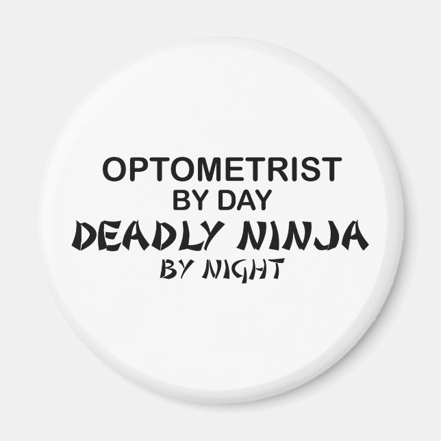 Optometrist Deadly Ninja by Night Magnet (Framsidan)