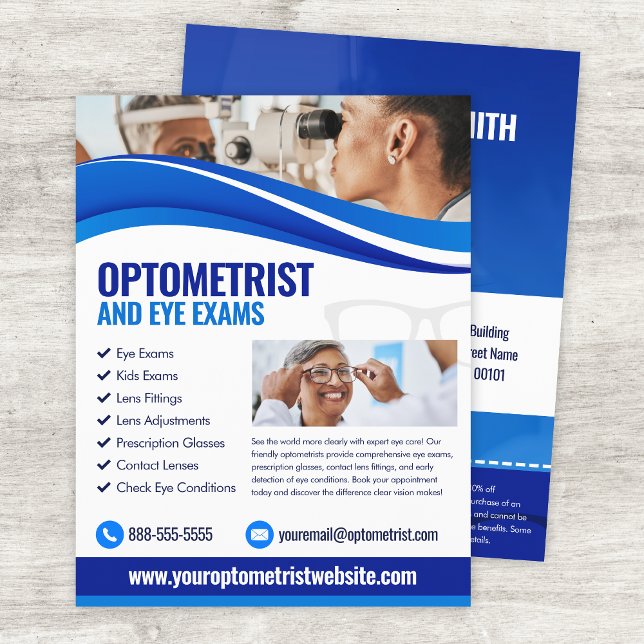 Optometrist Eye Exam Flyer Template (Skapare uppladdad)