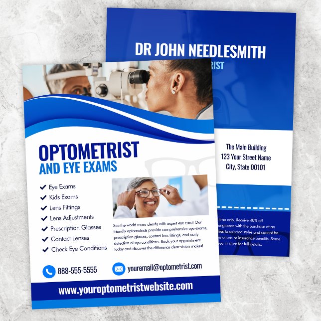 Optometrist Eye Exam Flyer Template (Skapare uppladdad)