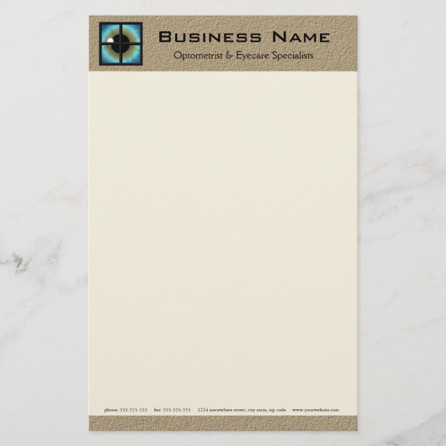 Optometrist & Eyecare Specialists Stationery Pappe Brevpapper (Framsida)