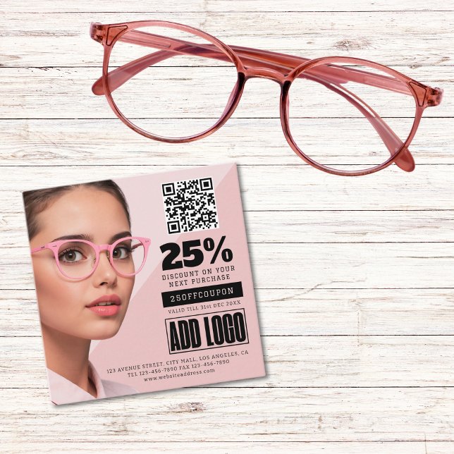 Optometrist Eyewear Business QR-kod Rabattkort (Skapare uppladdad)