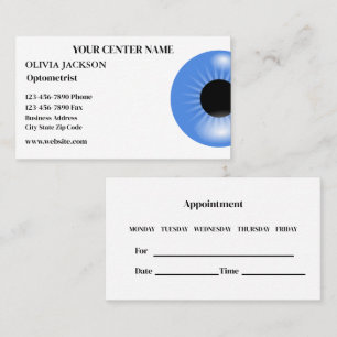 Optometrist Eyewear Vision Care-avtalskort Visitkort