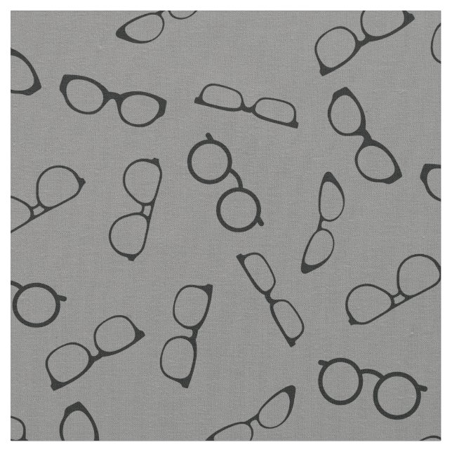 Optometrist-Grått för Glass Cute Optician Optometr Tyg (Närbild)