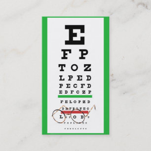 optometrist i öga, affärskort visitkort