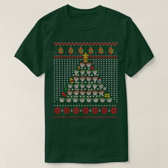 Optometrist Julgran Optometree Ugly Julafton Sw T Shirt (Design framsida)