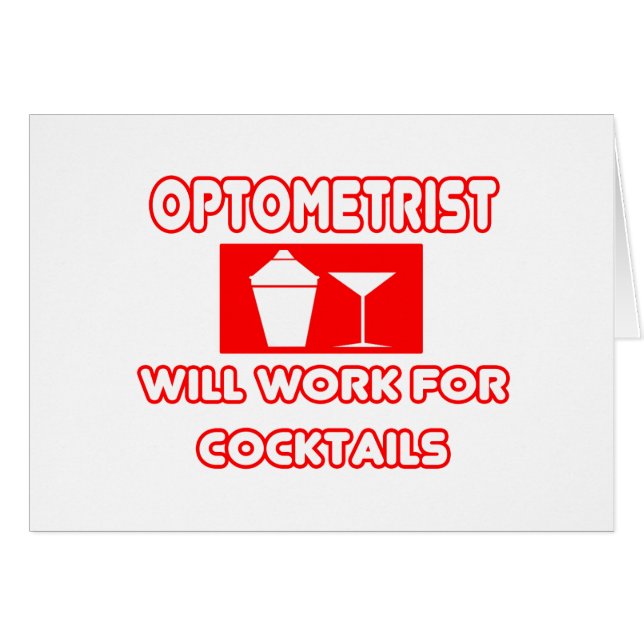 Optometrist...kommer att arbeta för locksvans hälsningskort (Framsidan Horizontal)
