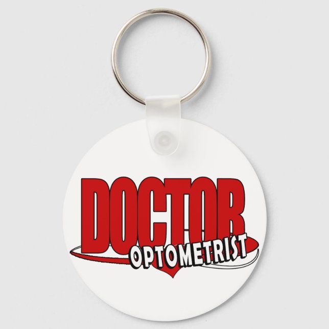 OPTOMETRIST LOGOTYP DOKTOR BIG RED NYCKELRING (Framsida)