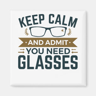 Optometrist-Lugn medger att du behöver glasögon Magnet
