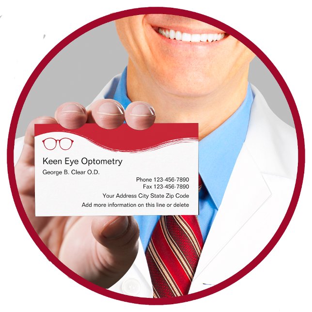 Optometrist Modern design Visitkort (Skapare uppladdad)
