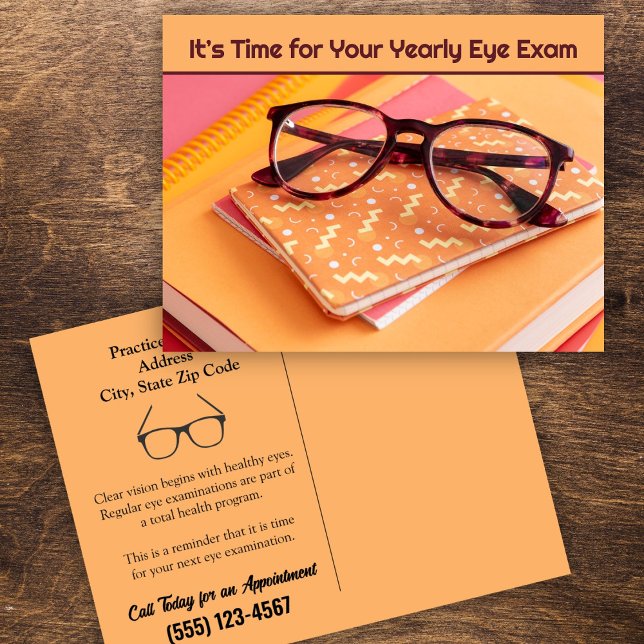 Optometrist Möte påminnelse Vykort (Skapare uppladdad)