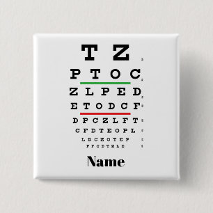 Optometrist Namn, knapp för öga-diagram