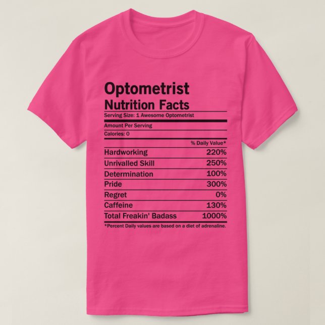 Optometrist Näringsfenomen 1 T Shirt (Design framsida)