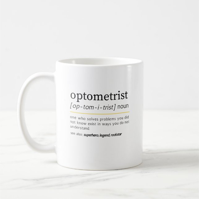 Optometrist Noun mugg. Kaffemugg (Vänster)