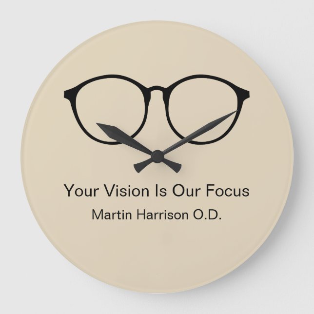 Optometrist Office Väntar rumsklockor Stor Klocka (Framsida)