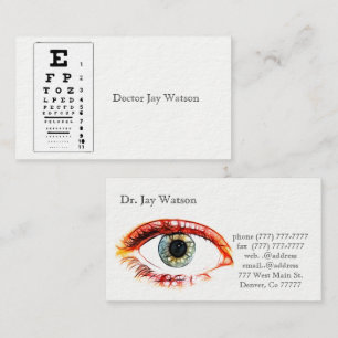 Optometrist Oftalmolog Öga Destiny Destiny's Visitkort