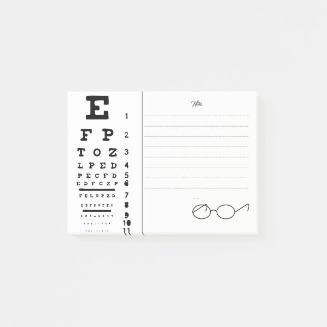 Optometrist Oftalmolog Öga Destiny's Destiny Post-it Block (Framsida)