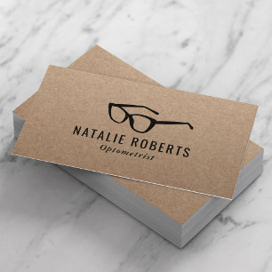 Optometrist Öga Doktor Glass Opcian Kraft Visitkort