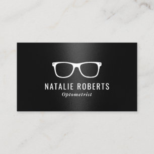 Optometrist Öga Glass Elegant Black Visitkort