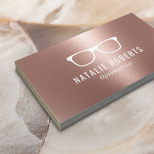 Optometrist Öga Glass Elegant Ro Guld Visitkort