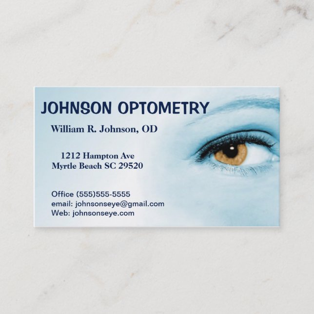 Optometrist/Optometri-Affärskort Visitkort (Framsida)