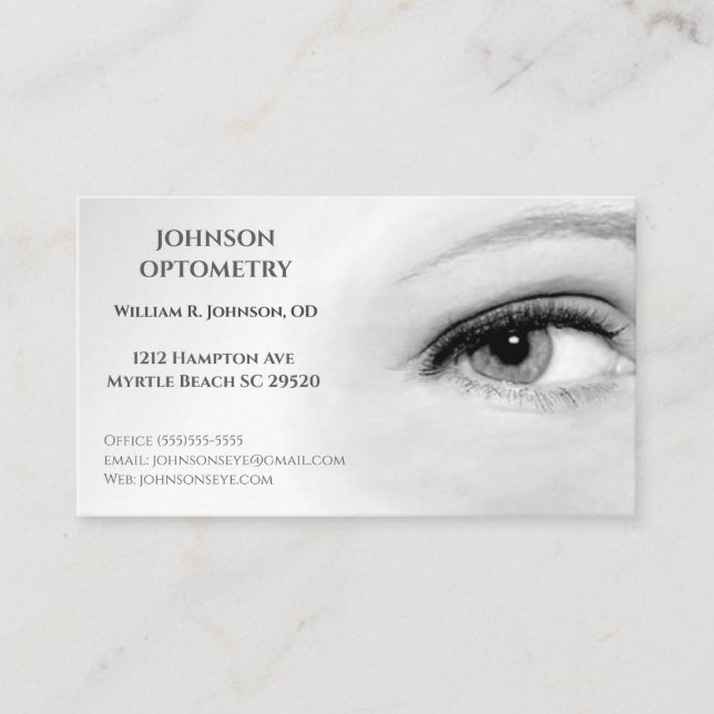 Optometrist/Optometri-Affärskort Visitkort (Framsida)