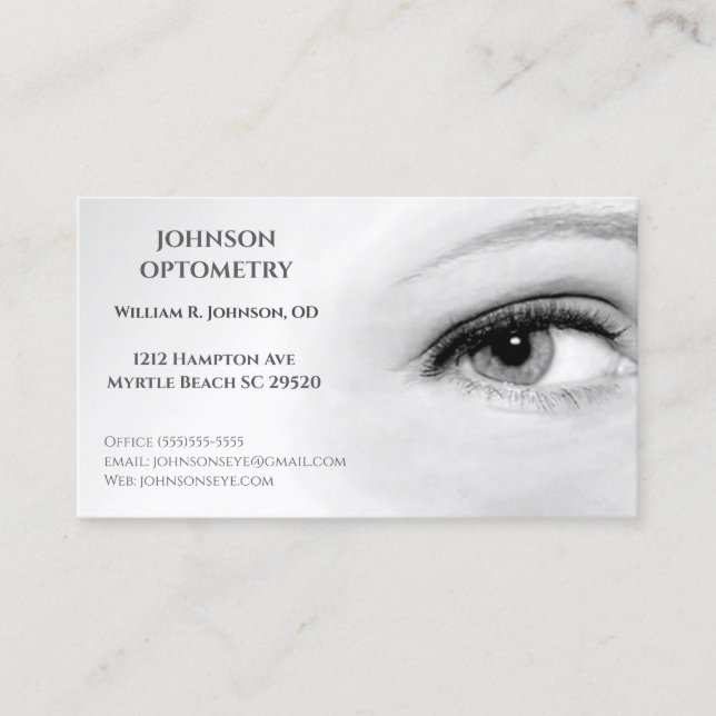 Optometrist/Optometri-Affärskort Visitkort (Framsida)