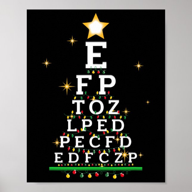Optometrist Optometri Jul Oftalmolog Ey Poster (Framsidan)