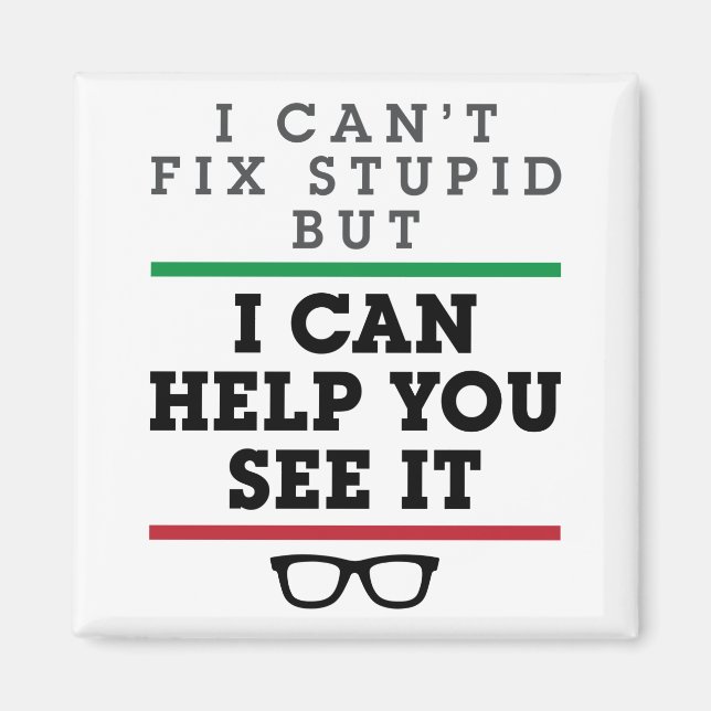 Optometrist Optometri Oftalmologi Se Stupid Magnet (Framsidan)