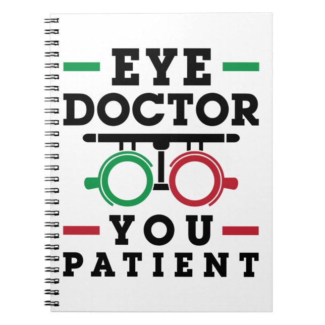 Optometrist Optometri Öga Doktor Du Patient Anteckningsbok (Framsidan)