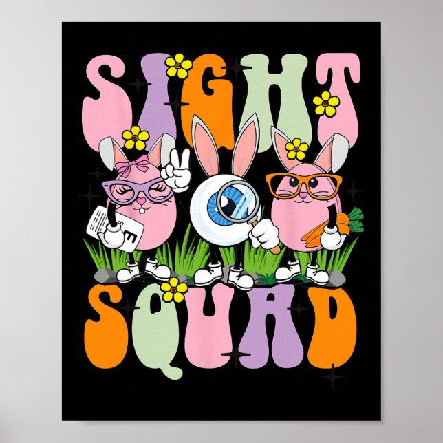 Optometrist Optometri Optometry Bunny med öppen ru Poster (Framsidan)