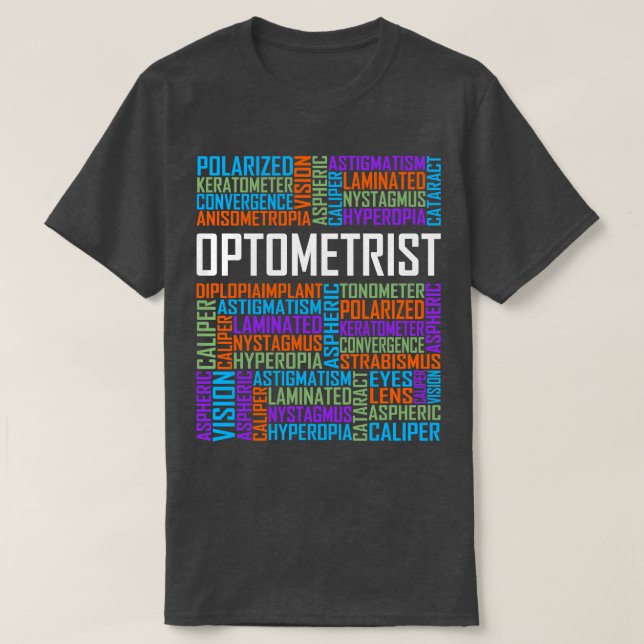Optometrist Ord T Shirt (Design framsida)