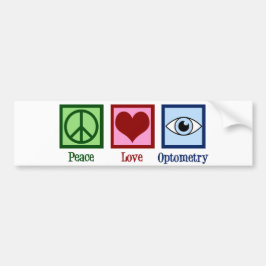 Optometrist Peace Kärlek optometry Blue Öga Doktor Bildekal