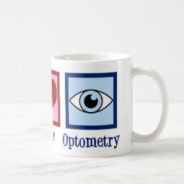 Optometrist Peace Kärlek optometry Blue Öga Doktor Kaffemugg