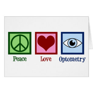 Optometrist Peace Kärlek Optometry Öga Doktor-ko Hälsningskort
