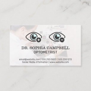 Optometrist Phoropter Mätningsikon för öga Visitkort