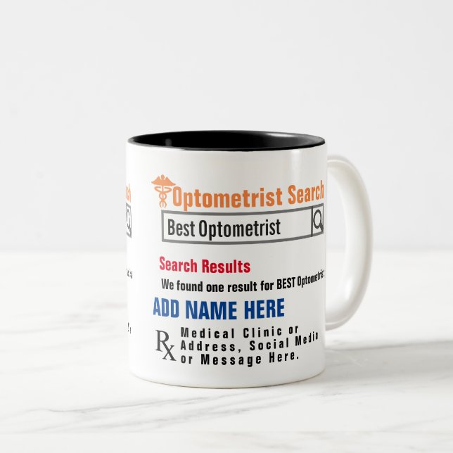 Optometrist Search Gift Mugg (Framsida höger)
