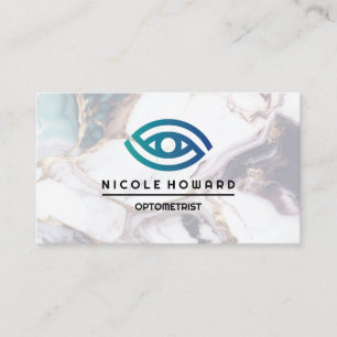 Optometrist Stiliserad Logotyp Öga Visitkort