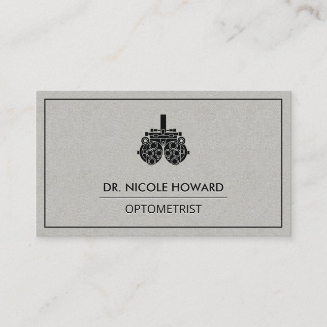 Optometrist | Utrustning för pepparrot Visitkort (Framsida)
