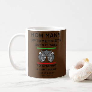 Optometrister byter ljus Lökar Funny Optiker Kaffemugg