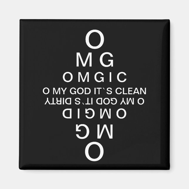 Optometrister Clean & Dirty Dishwasher Magnets Magnet (Framsidan)