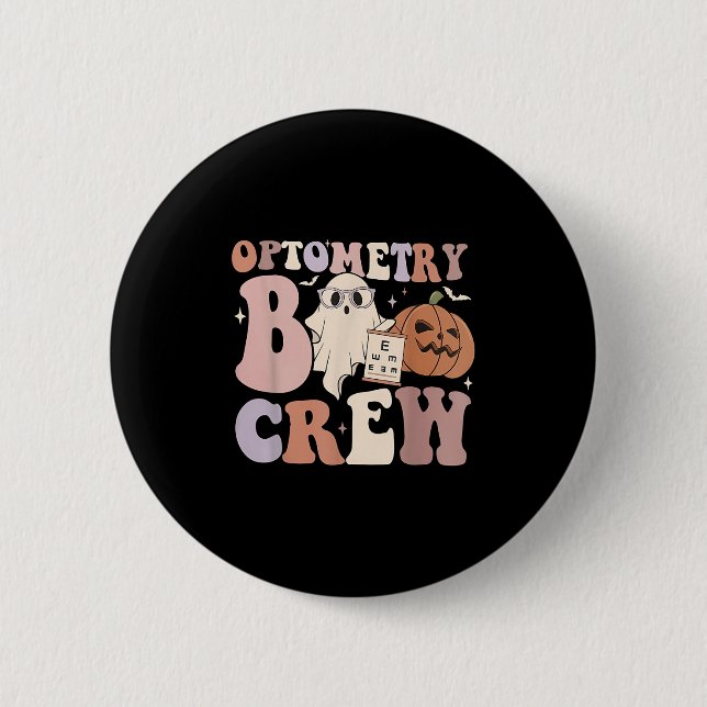 Optometry Crew Optometry Boo Crew Halloween Optici Knapp (Framsida)