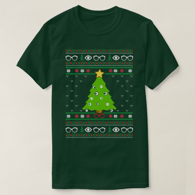 Optometry jul Ugly Sweater Design Oh Optomet T Shirt (Design framsida)