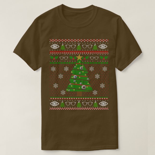 Optometry jul Ugly Sweater Oh Optometree T Shirt (Design framsida)