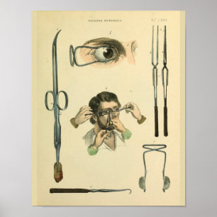 Optometry Öga Surgery Medical Art Print Poster