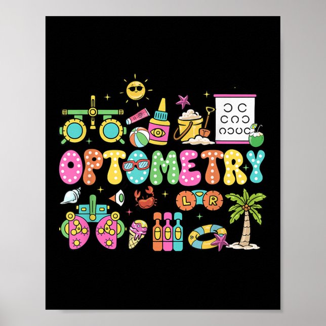 Optometry Summer Vibes Ophthalmology Tech Eye Doct Poster (Framsidan)