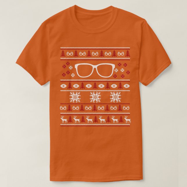 Optometry Ugly Sweater Sunglasses Öga Doktor Öga C T Shirt (Design framsida)