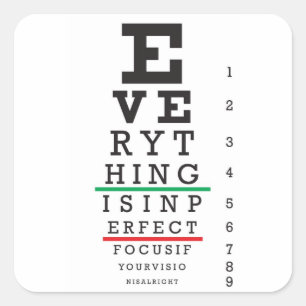 Optometryögat kartlägger illustrationen fyrkantigt klistermärke
