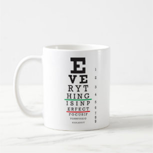 Optometryögat kartlägger illustrationen kaffemugg