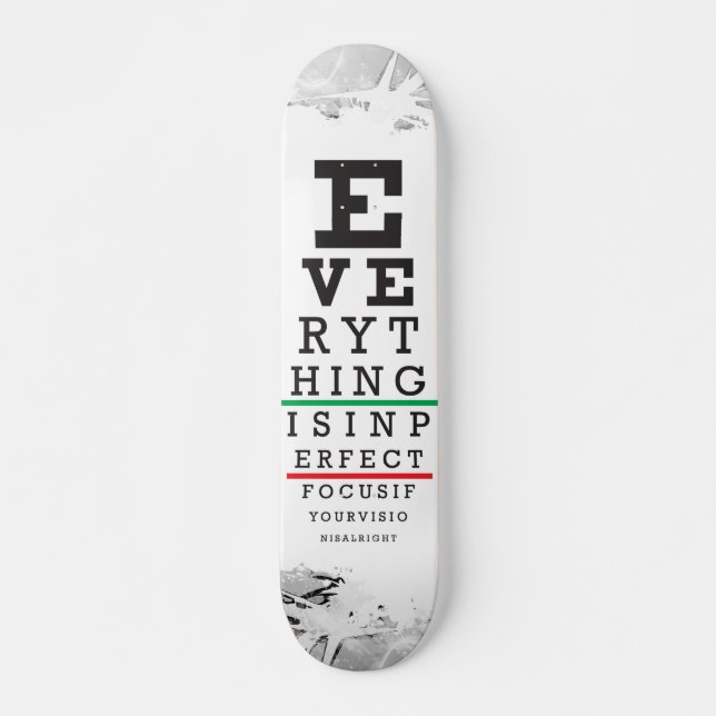 Optometryögat kartlägger illustrationen mini skateboard bräda 18,7 cm (Framsida)
